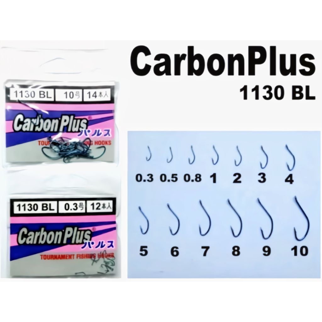 Mata Kail Carbon Plus 1130 BL Akita Kitsune Biru Celurit Ganco Ukuran 0.3 - 10