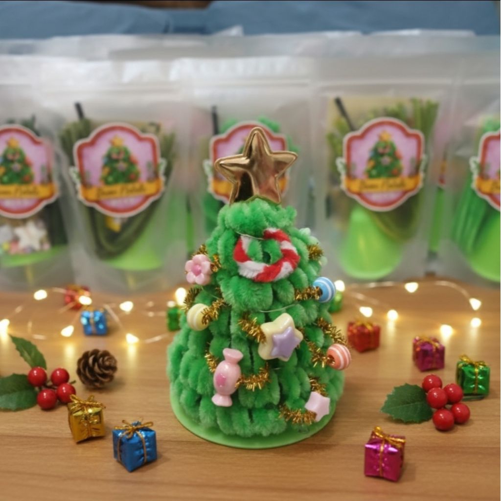 Hadiah Kado Natal DIY Pohon Natal Chistmas Tree Lampu LED Kit Aktivitas Natal Sekolah Minggu