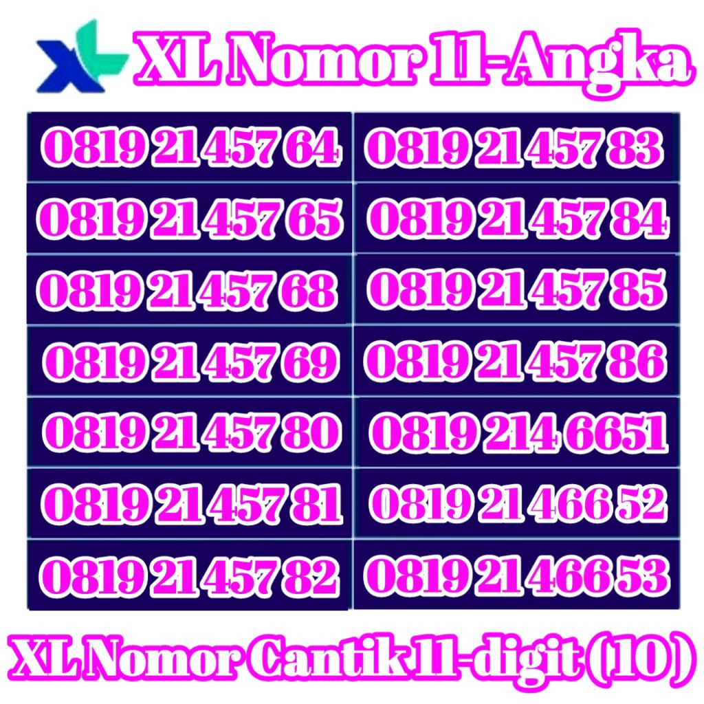 promo perdana XL Nomor cantik 11digit(Cek Deskripsi)