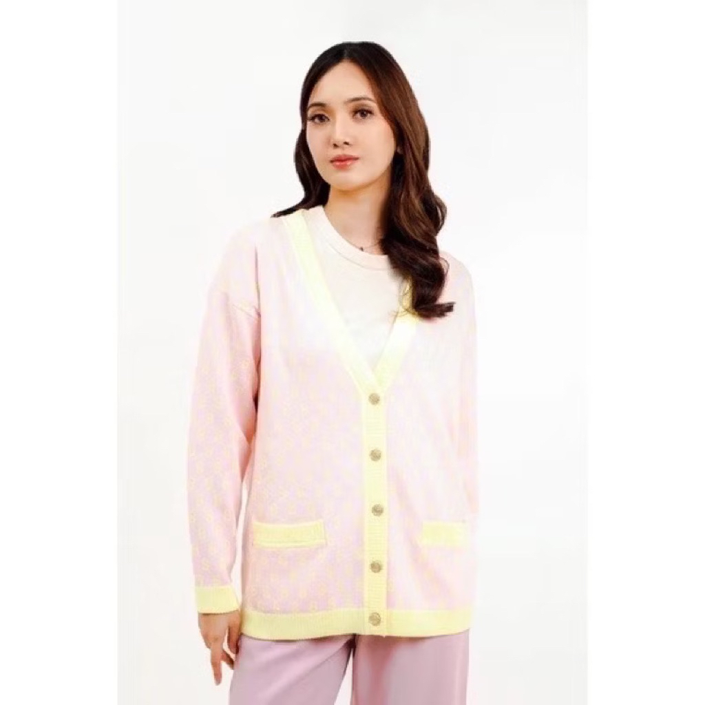 PL SIGNATURE CARDIGAN BUTTONSCARVES SIZE M