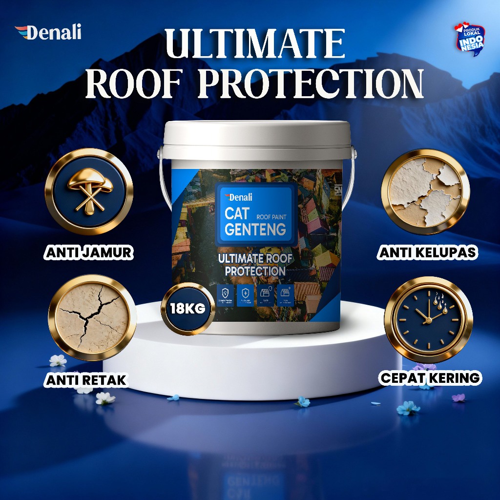 DENALI - Cat Genteng 18KG Khusus Eksterior - Semi Glossy Awet & Anti Jamur