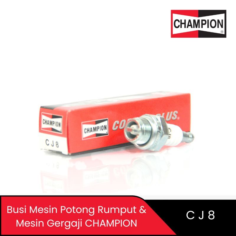 Busi Motor CHAMPION - C J 8 untuk Agrindo Tasco, Tanaka, Yamaha, Victa, Husqvarna (Busi Mesin Potong