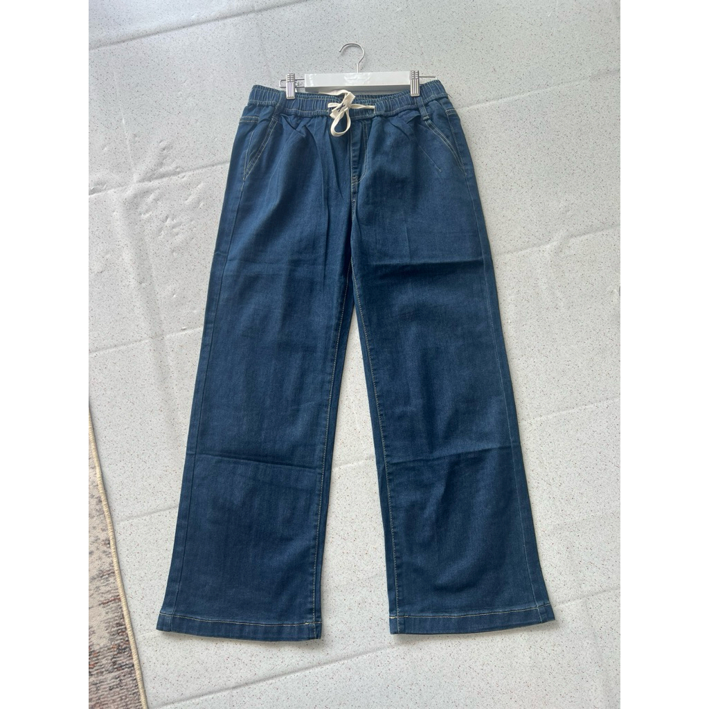 Celana Jeans SOELMA - Jeans Wanita Tali Pinggang Karet