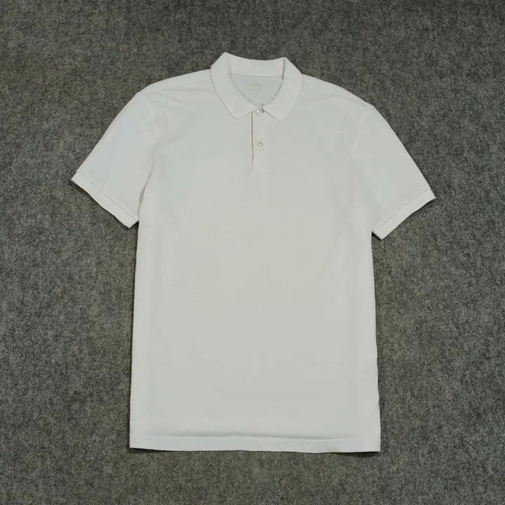 polo shirt putih polos pria lengan pendek GIORDANO size XL second