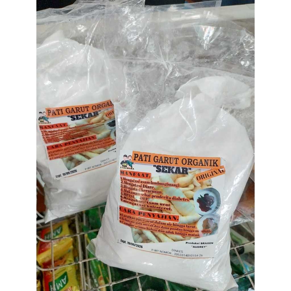 PATI GARUT ORGANIK SEKAR ORIGINAL 500GR tepung garut / tepung pati irut / jengkirut / pati garut