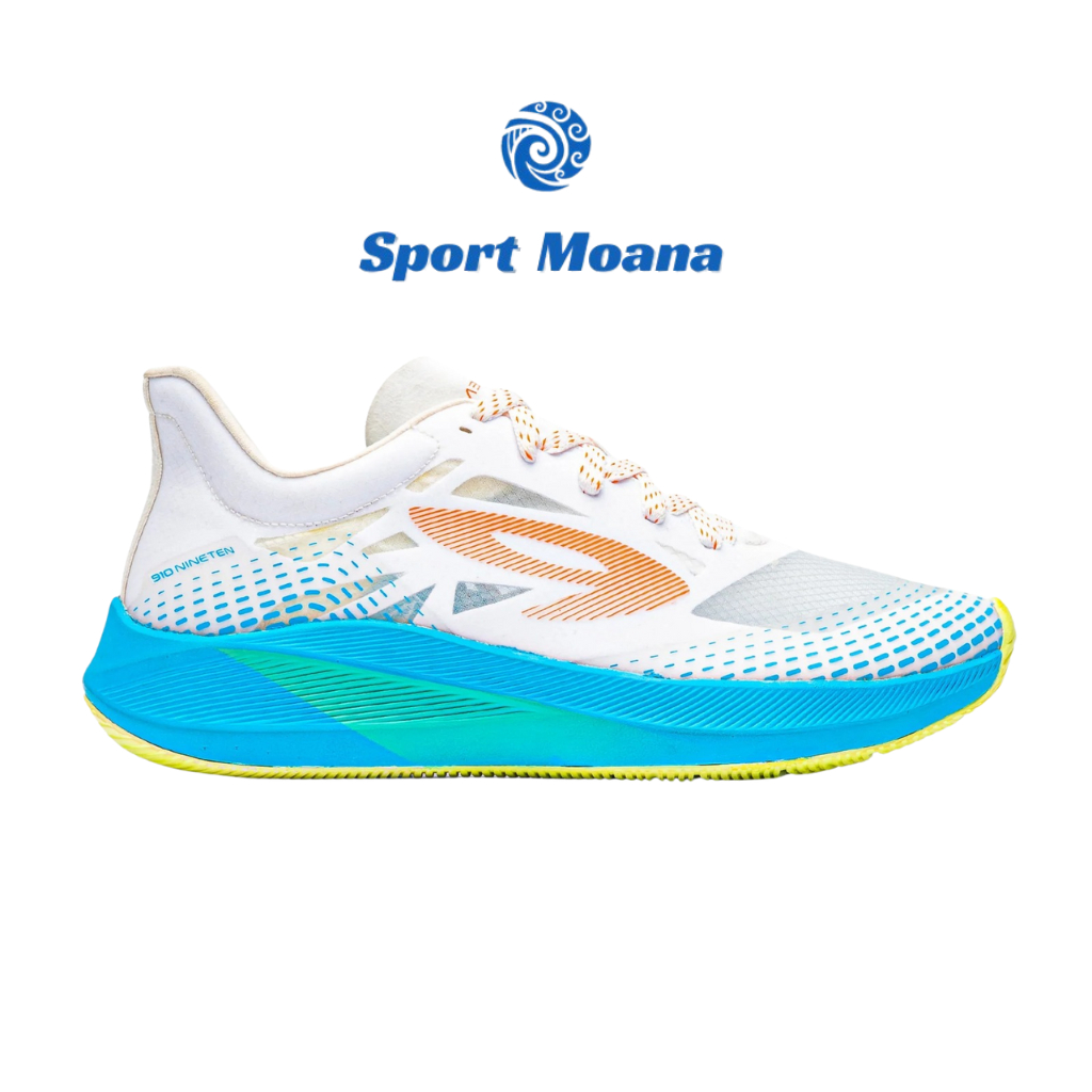 910 Nineten HAZE 1.5 PUTIH BIRU ORANGE - Sepatu Lari Haze 1.5 Putih/Biru/Orange 910Nineten Original