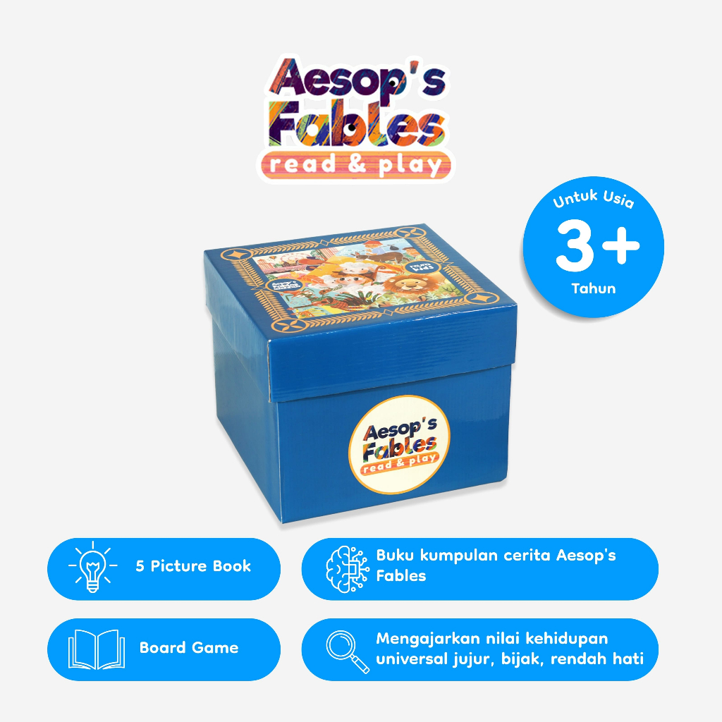 Mandira - Buku Anak - Aesop's Fable Read And Play Full Set
