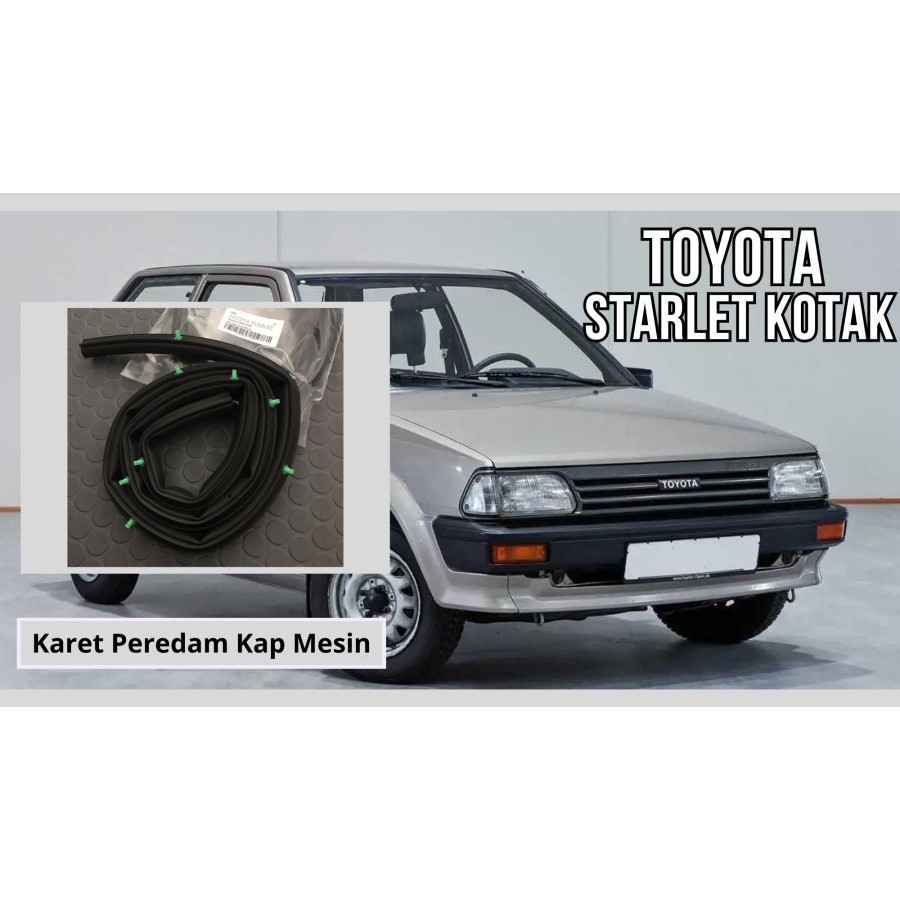 Karet Peredam Talang Air Kap Mesin Starlet Kotak | Karet Talang Air Starlet | Sparepart Body Toyota