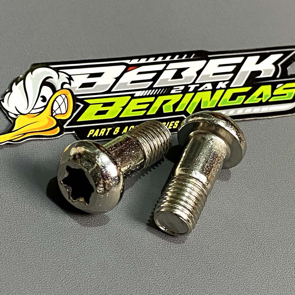 2pcs baut kaliper bintang chrome baut dudukan kaliper yamaha fizr mio jupiter vega rxking dll