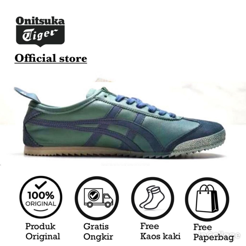 Sepatu 0nitsuka Tlger Mexico 66 Deluxe Japan Blue Vintage