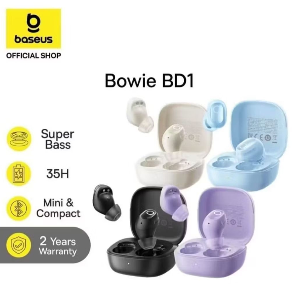 Baseus Bass BD1 TWS True Wireless Earbuds Bluetooth 5.4 Headset Original