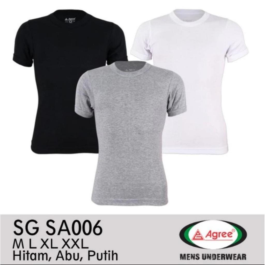 Kaos Oblong T Shirt Pria Agree Sport SA006 - SB (3PCS)