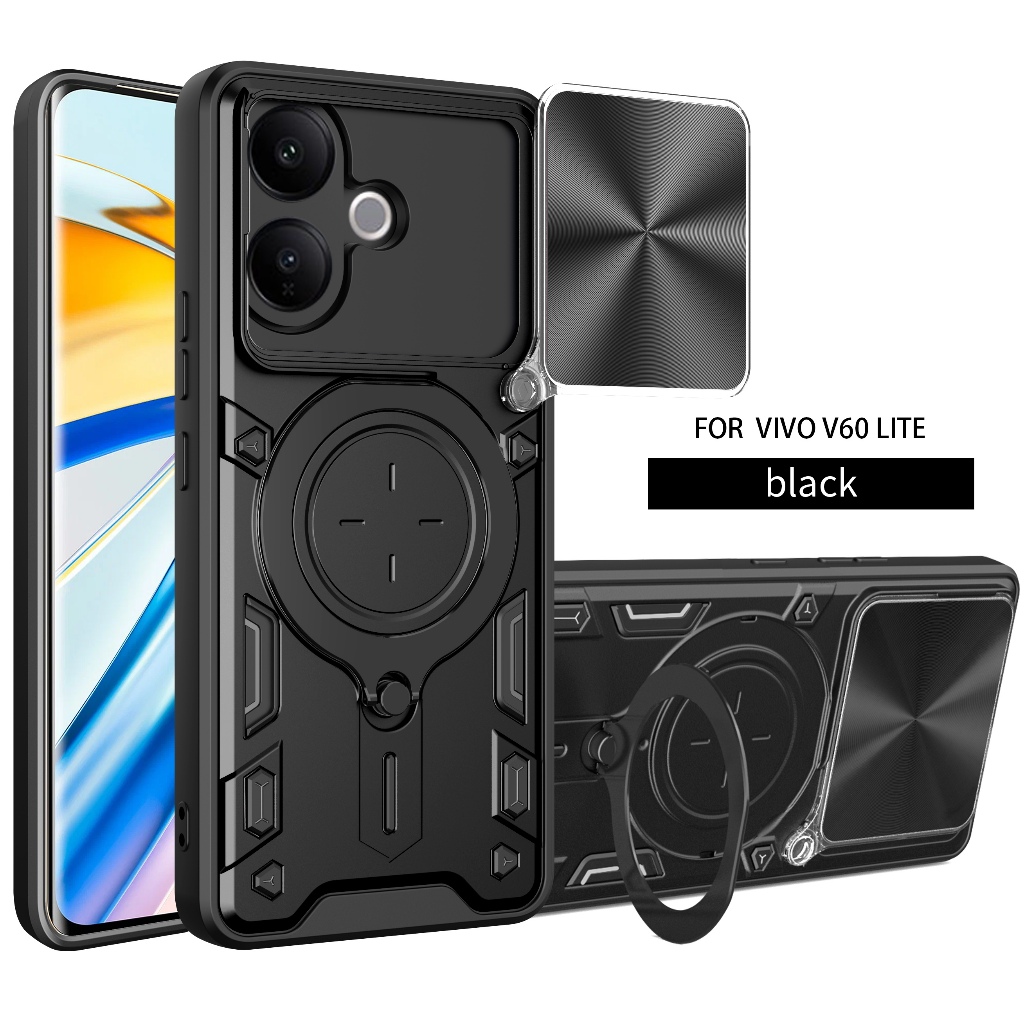 MAGNETIC CAMERA SLIDE CASE FOR VIVO V60 LITE / V50 LITE / V40 LITE 4G / 5G CAMERA SLIDE COVER MAGNET