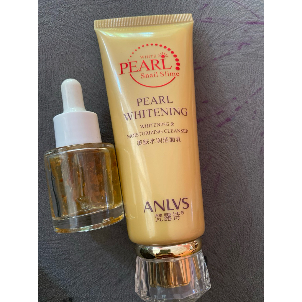 cleanser pearl whitening hongkong 120g dan serum bunga osmanthus 20ml.hci original