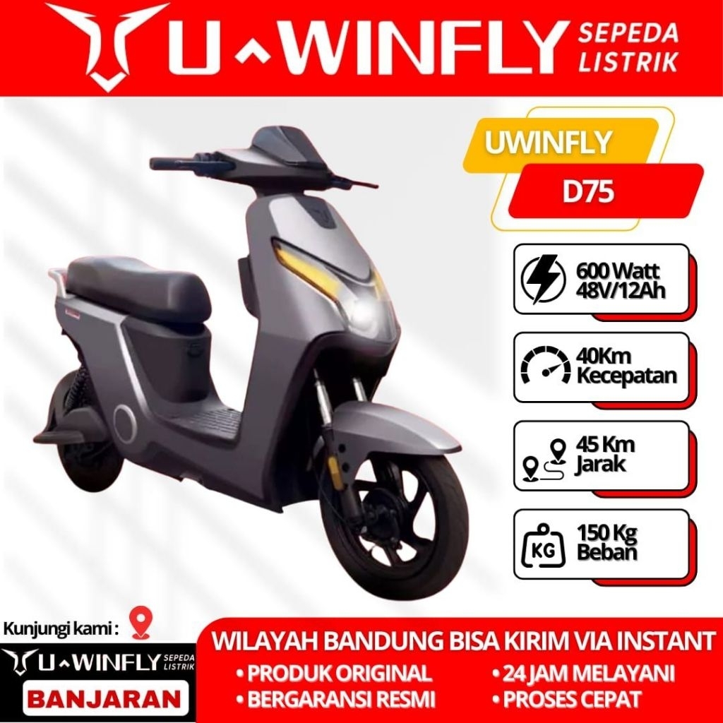 PROMO SEPEDA LISTRIK TERBARU | Uwinfly D75, Dinamo 600 Watt