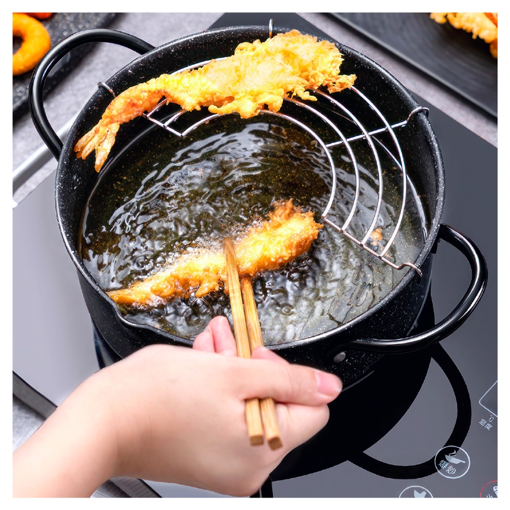 Panci penggorengan Deep Frypan Cookware Panci Multifungsi Anti Lengket