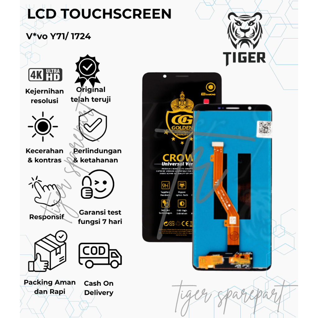 LCD TOUCHSCREEN VIVO Y71 /  LCD VIVO 1724 ORIGINAL FULLSET