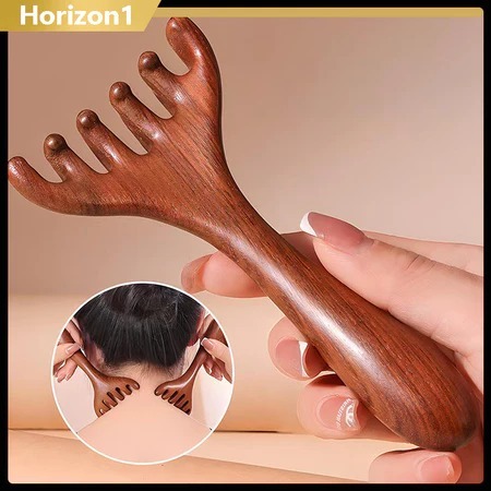 Sisir Kayu Sisir Pijat Kulit Kepala Alat Pijat Meridian 2