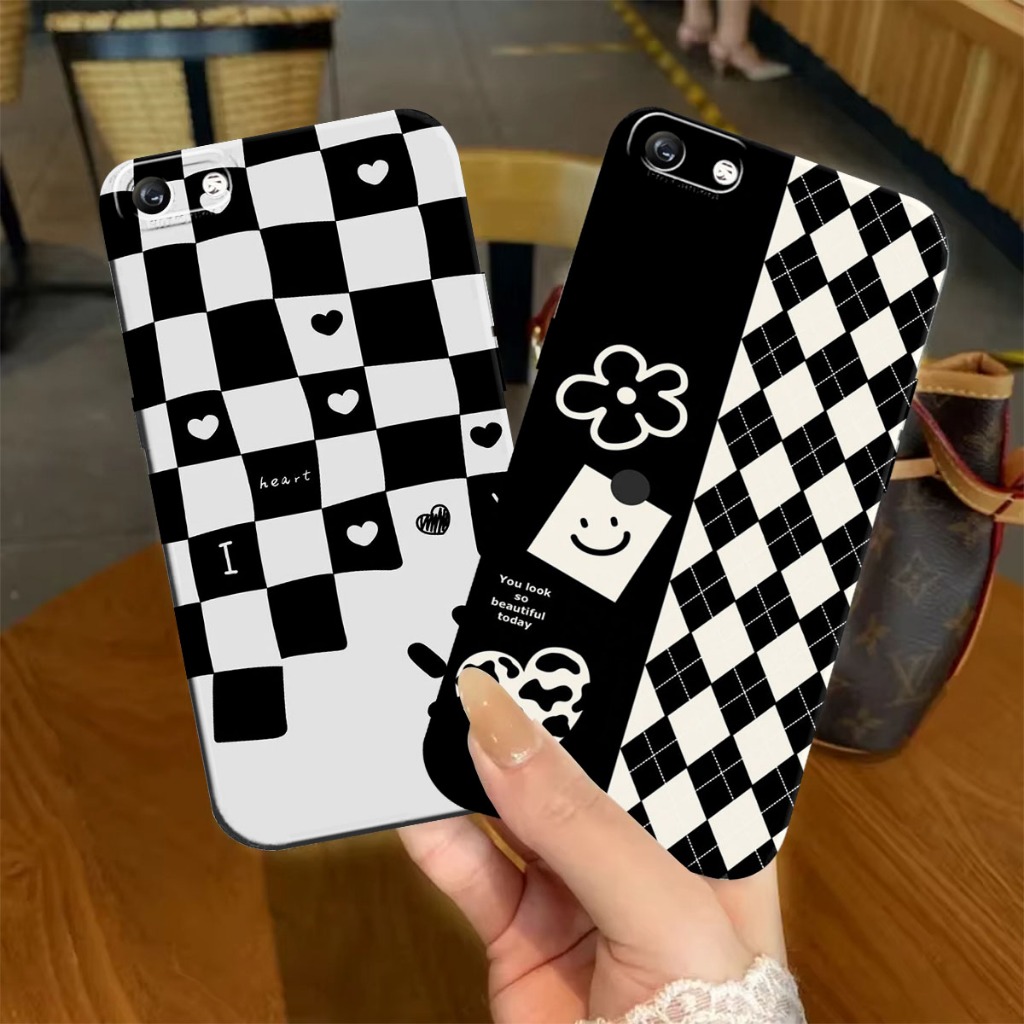 Softcase Oppo F1s A39 A57(2016) A59 A71 A83 - K008 - Motif Terbaru Kotak Kotak - Case Lentur