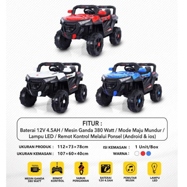 Mainan Mobil Aki Anak Jeep UTV EJP 7734
