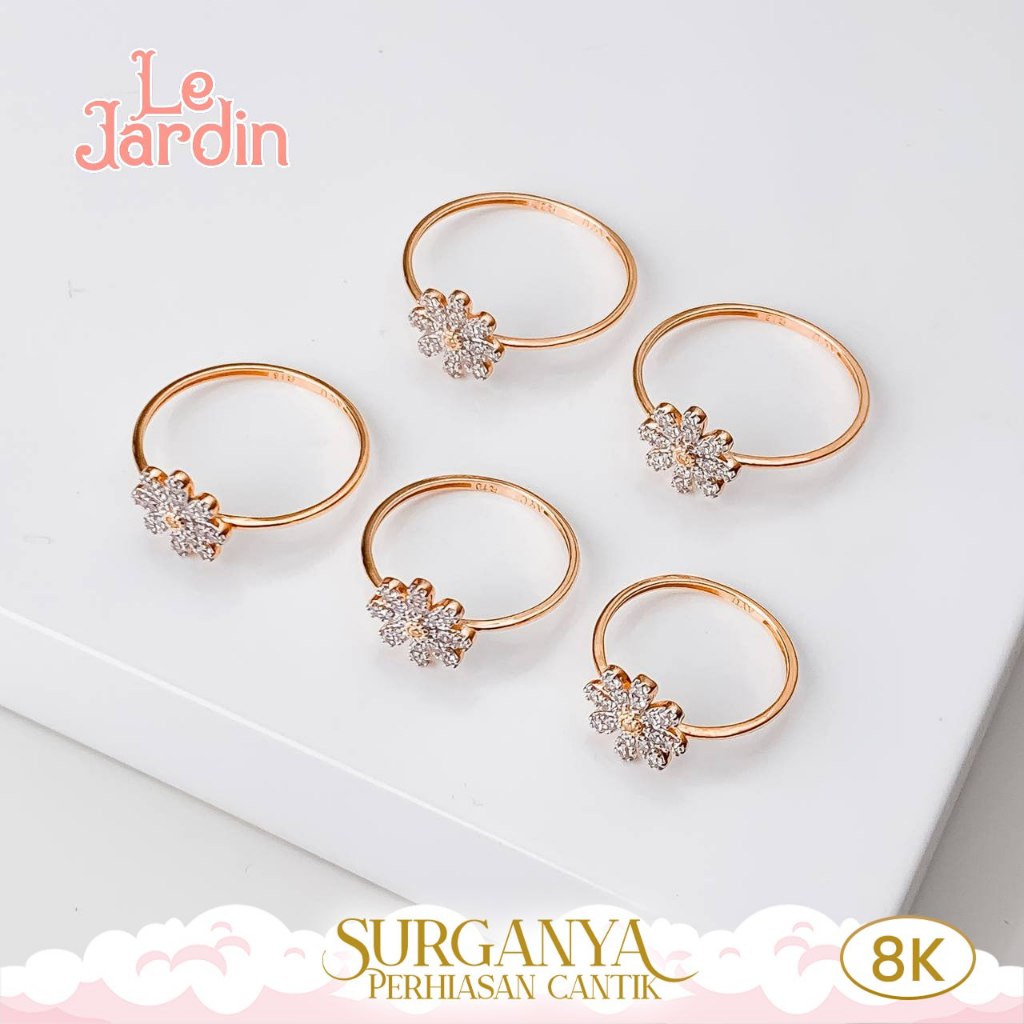 Macan Gold Cincin Emas Kadar 8K - (Restock Cincin) Model Daisy