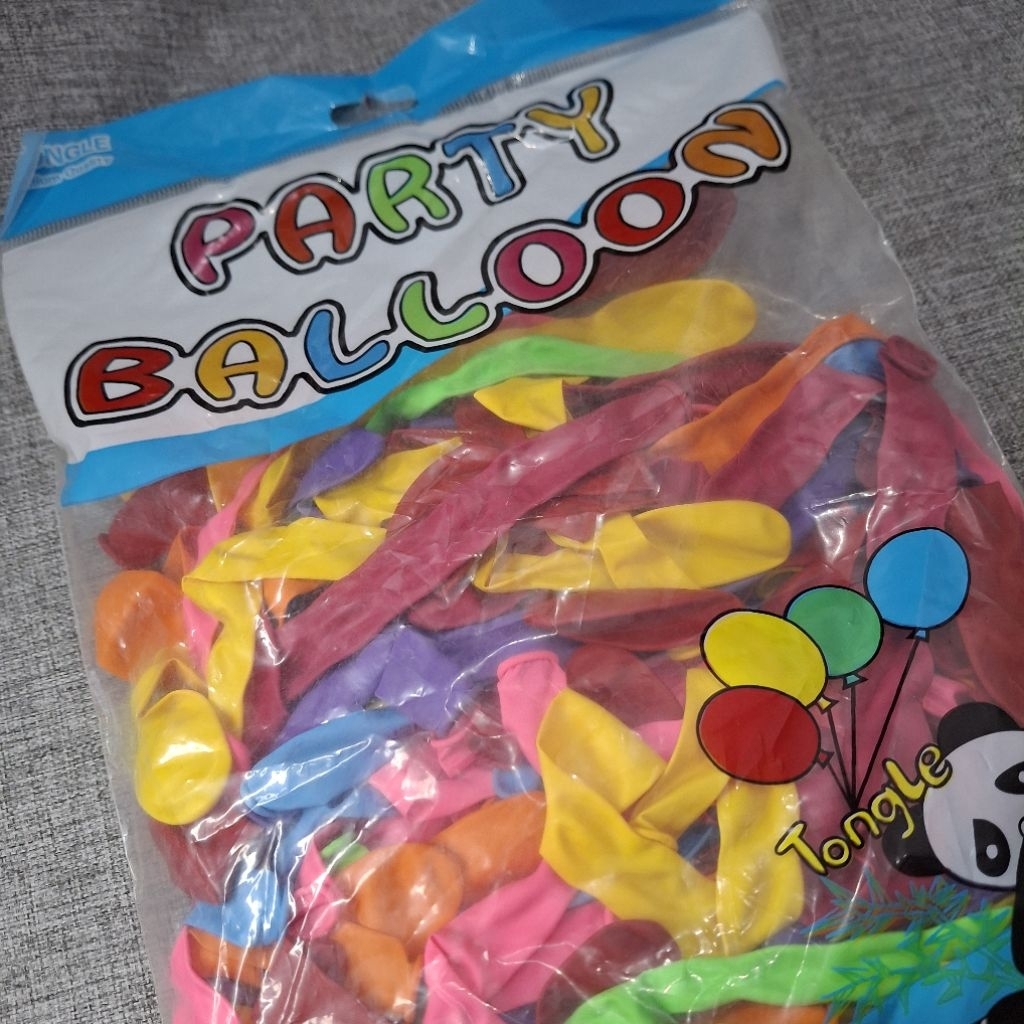 100 Pcs Balon Kacang Perpack Balon Tiup Balon Pesta Balon panjang