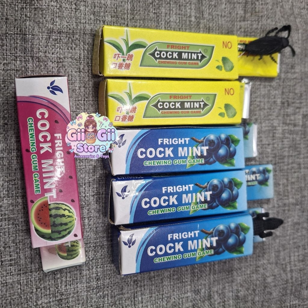6 Pcs Mainan Prank Kecoa Magic Gum Amazing Cock Mint Permen Karet Kecoak Kaget Permen Prank