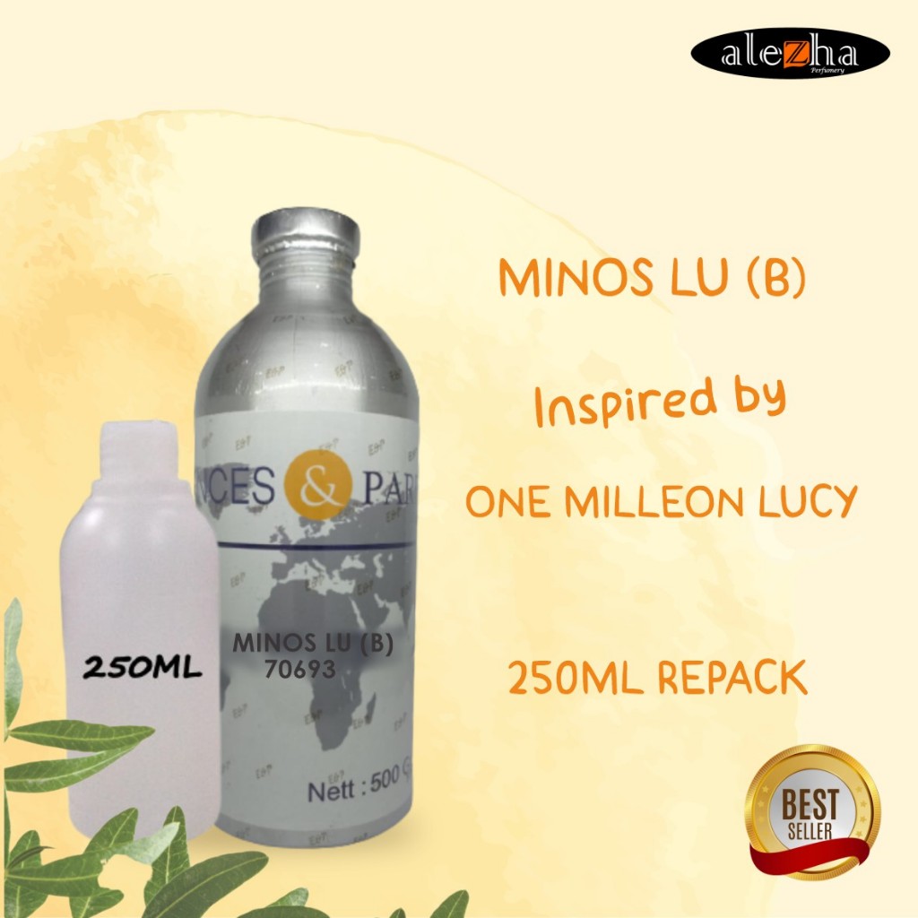 BIBIT PARFUM MURNI MINOS LU  / ONE MILLEON LUCY  | (ESSENCES) 250ML REPACK