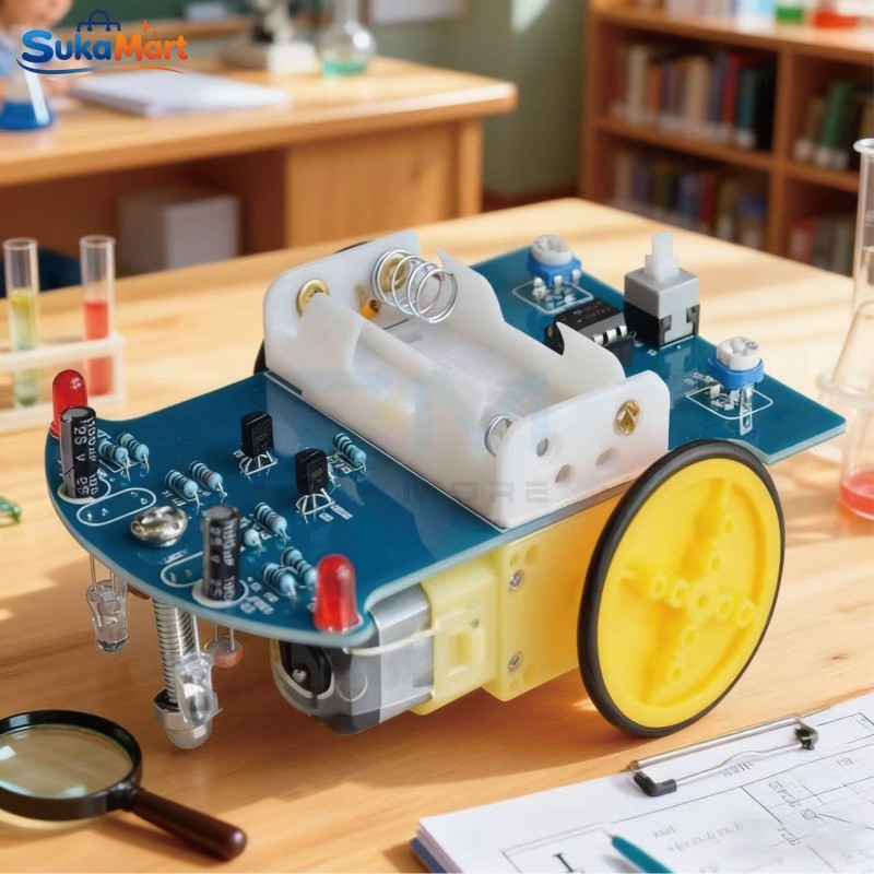 Smart Car Edukasi Pengikut Garis DIY Kit Untuk Anak Belajar Ilmu Teknologi dan Robotika Secara Menye