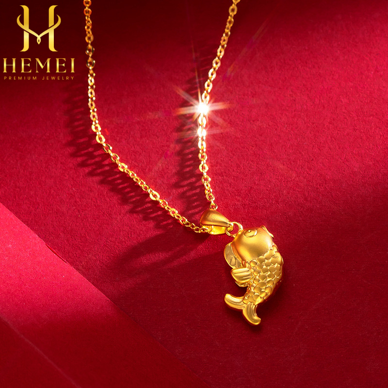 HEMEI KALUNG IKAN EMAS PALSU KALUNG FASHION WANITA KALUNG MEWAH PREMIUM