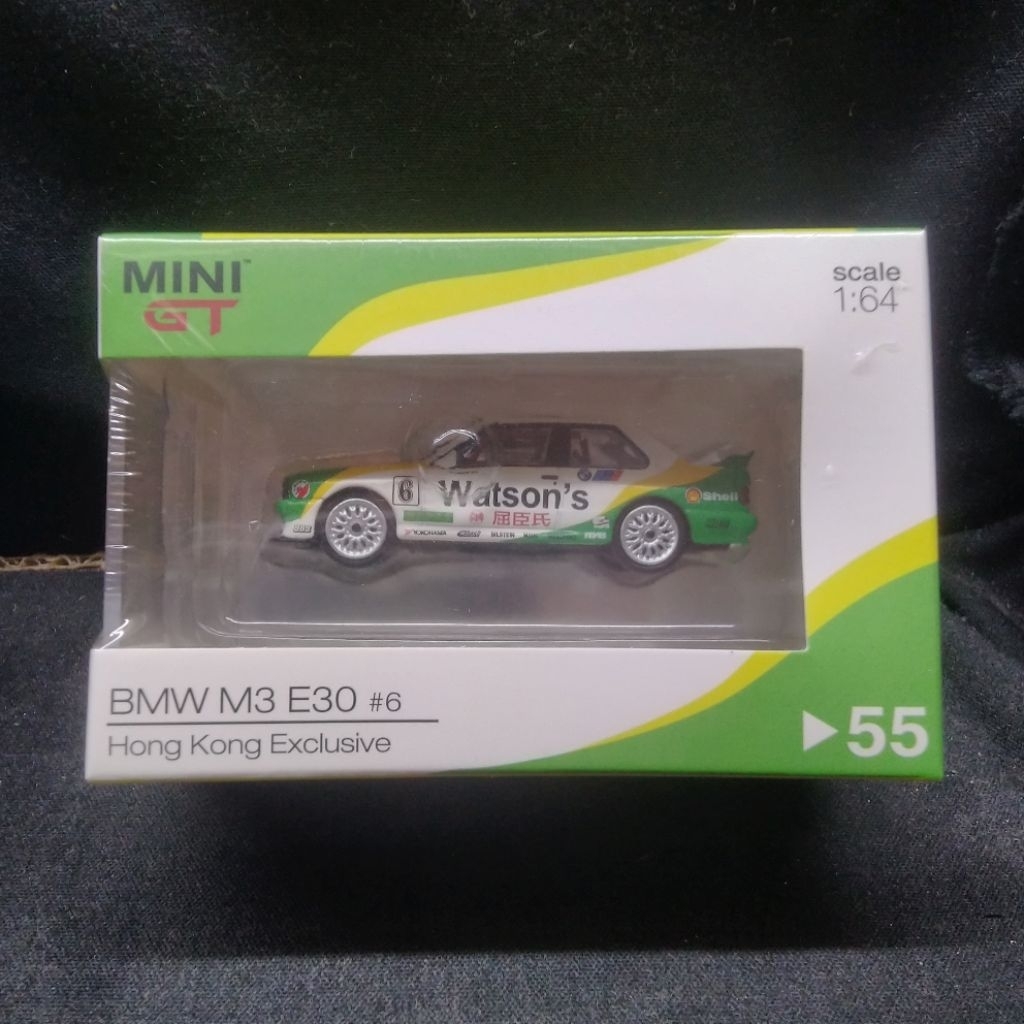 MiniGT BMW M3 E30 #6 Watson's Hong Kong Exclusive No 55