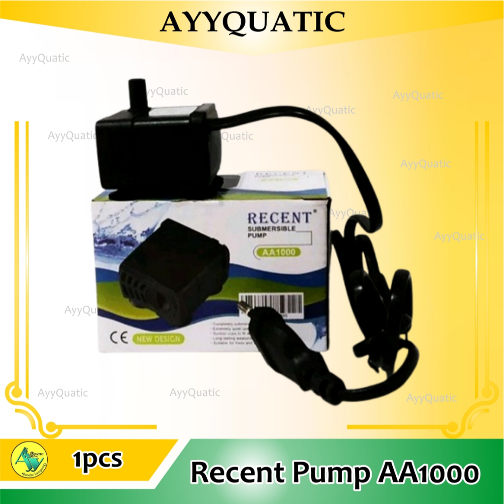 RECENT AA1000 | Mesin Filter Aquarium Power Head Mini