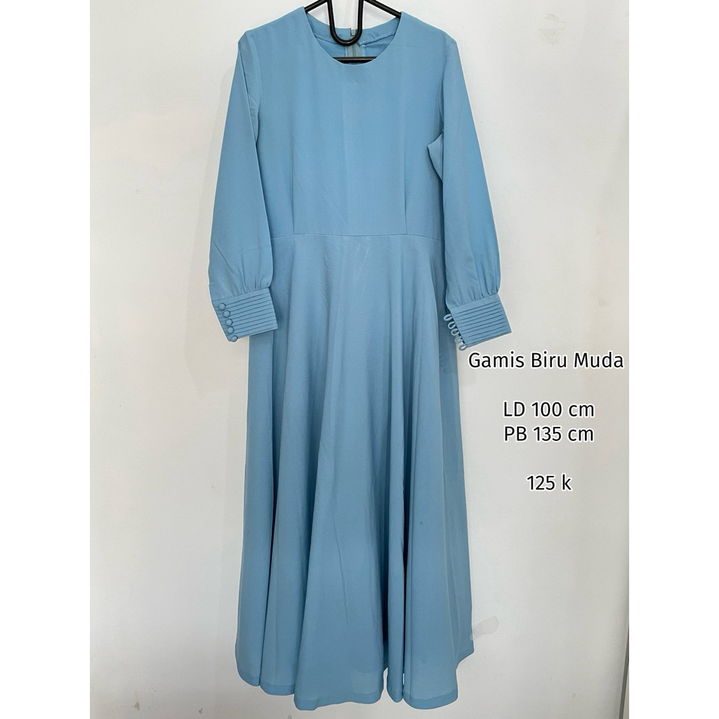 (PRELOVED) Gamis Biru Muda