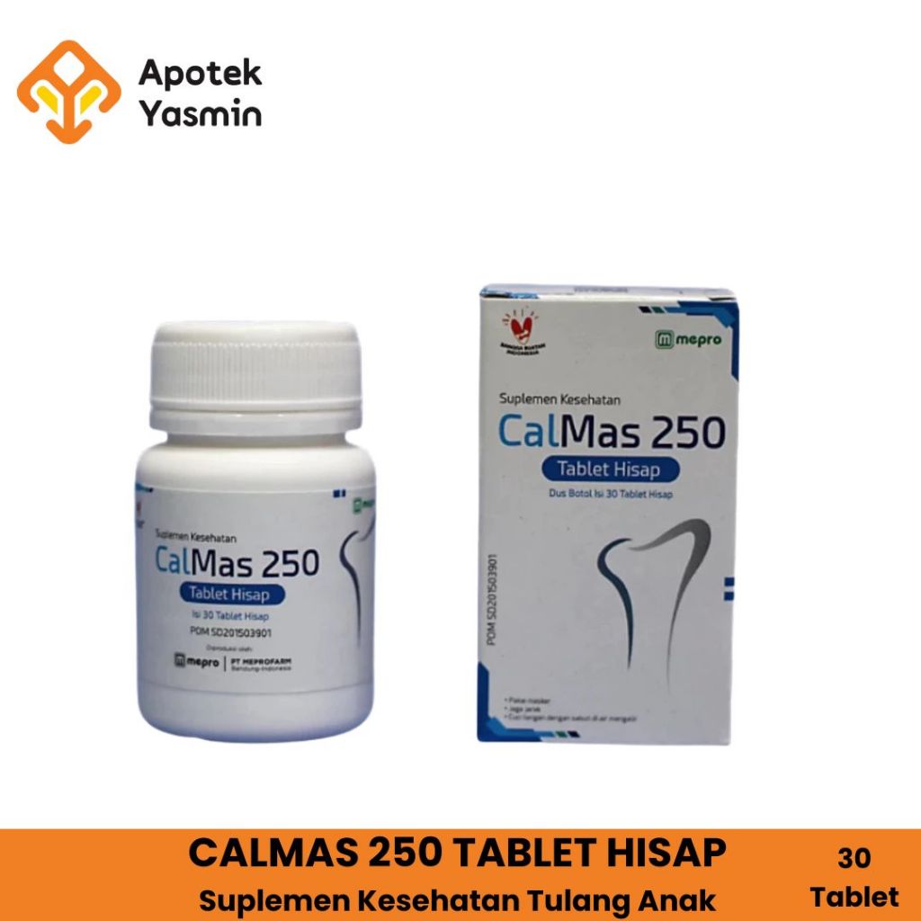 CALMAS TABLET 250 MG / KALSIUM UNTUK ANAK