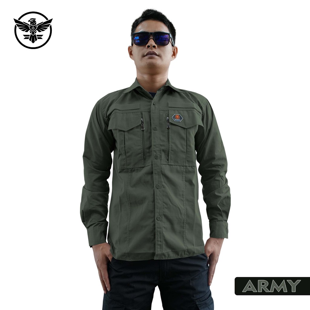 Kemeja Lapangan Wtac Lengan Pendek Tactical Baju Kerja Seragam Kerja Ripstop Outdoor