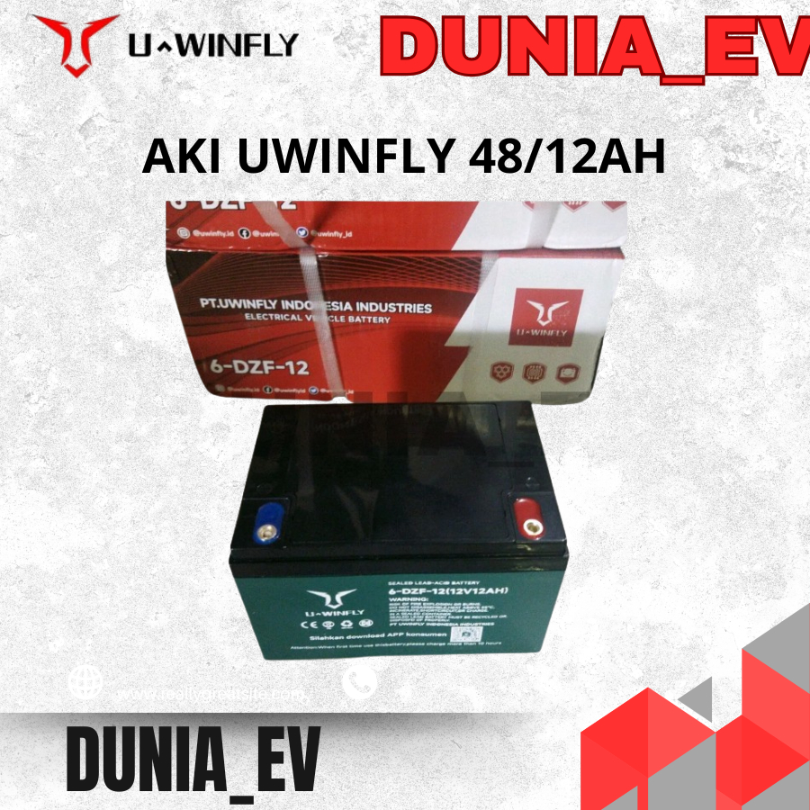 AKI SEPEDA LISTRIK UWINFLY SATUAN 48/12AH / AKI SEPEDA LISTRIK UWINFLY