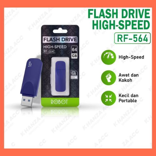 Usb Robot Flashdisk Blue RF564 (64 GB ) & RF508 (8 GB )