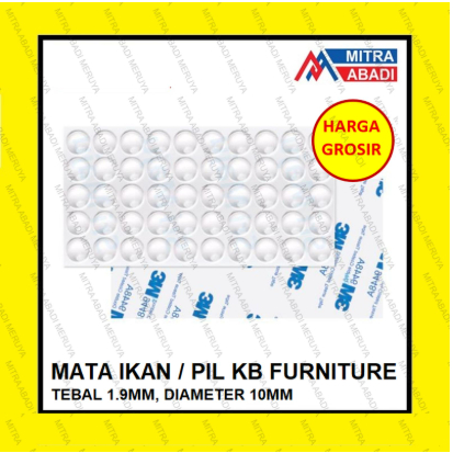 3M Self Adhesive Rubber Pad Bumper Pad Peredam Pintu Damper Mata Ikan