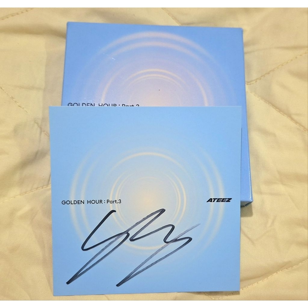 ALBUM ONLY MINGI SIGNED POSTCARD ALBUM ATEEZ GOLDEN HOUR PART 3 THIRST VER.