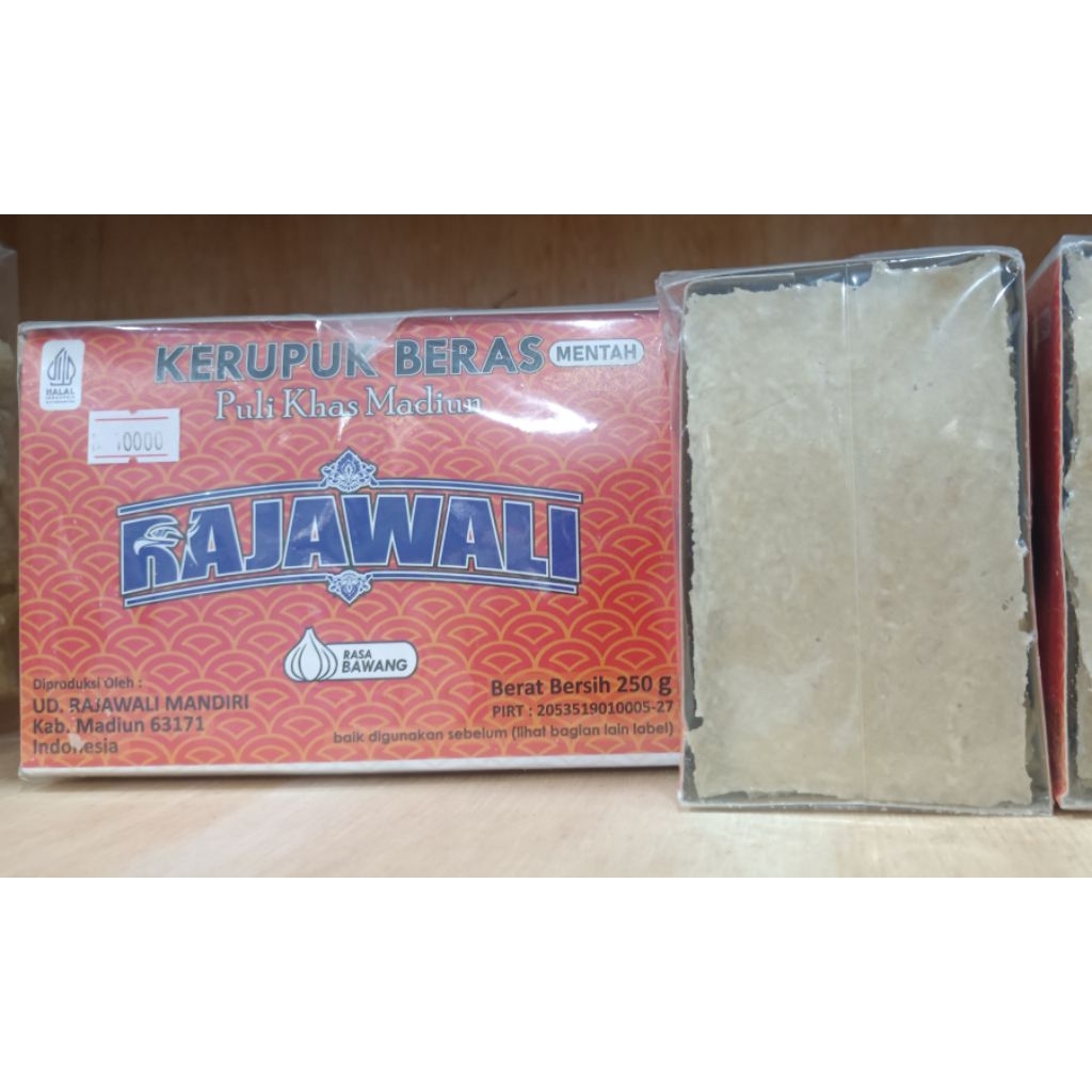 LEMPENG PULI, Kerupuk puli cap RAJAWALI, Kerupuk puli khas madiun, Kerupuk puli mentah