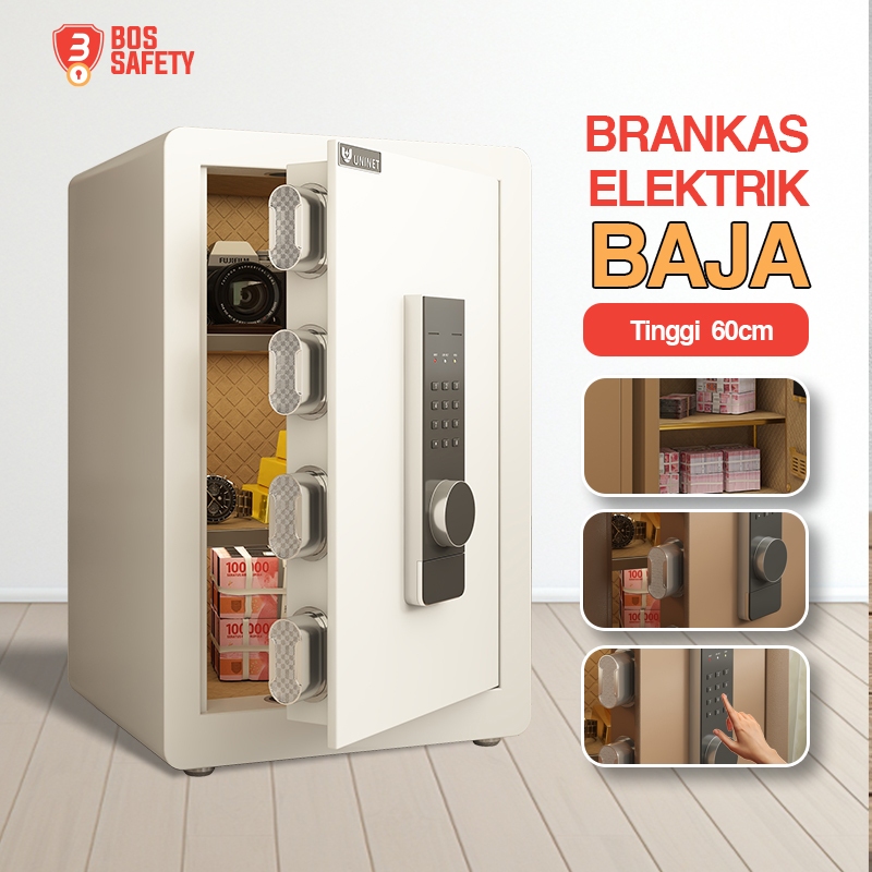 Brankas Uang dan Emas Brangkas Digital Elektrik LED Pin Fingerprint 40-80cm Safety Box Double Unlock