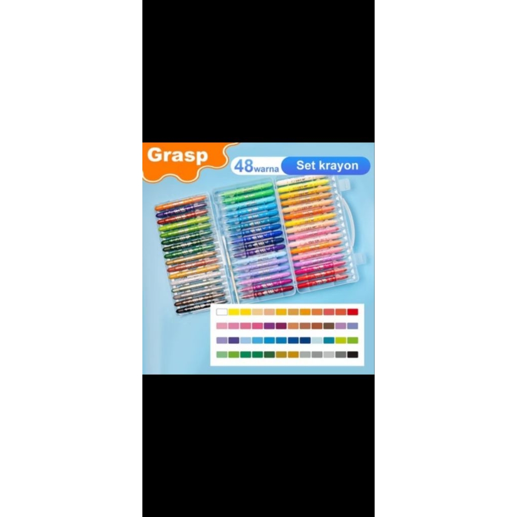 Graps 48warna silky crayons mata sedang