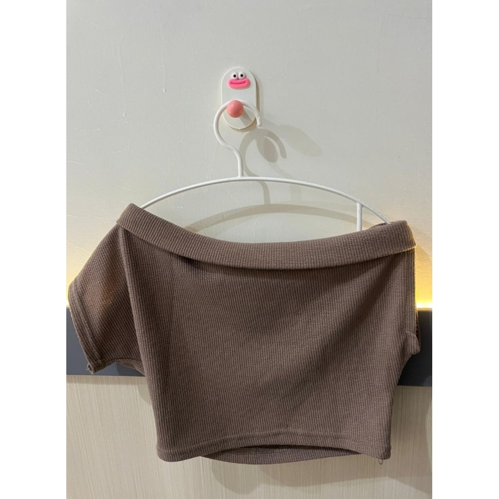 top knit sabrina one shoulder