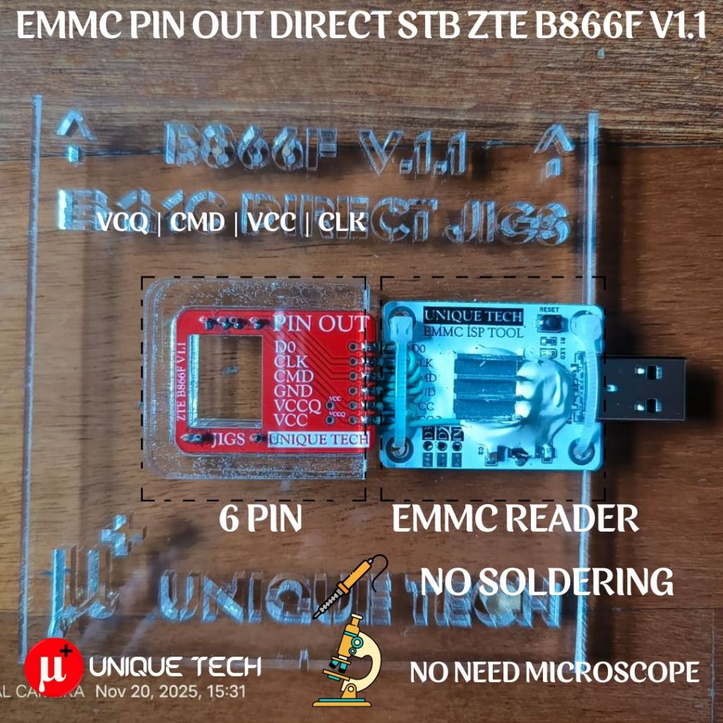 EMMC DIRECT B866F TOOL ETHR READER JIGS ALAT DIREK JIG COCOK UNTUK OS14 TANPA SOLDER - MIKROSKOP