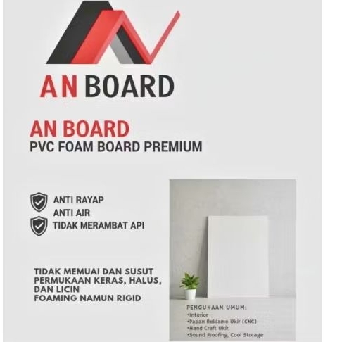 PVC Lembaran AN BOARD - Putih - Bahan Bangunan -20MM