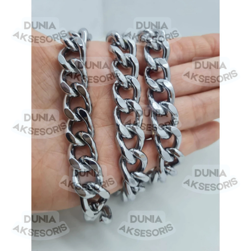 Asesoris Tas Rante Tas NEKEL CHROME - TEBAL PREMIUM R022 - Dompet Fashion Wanita (IMPORT)