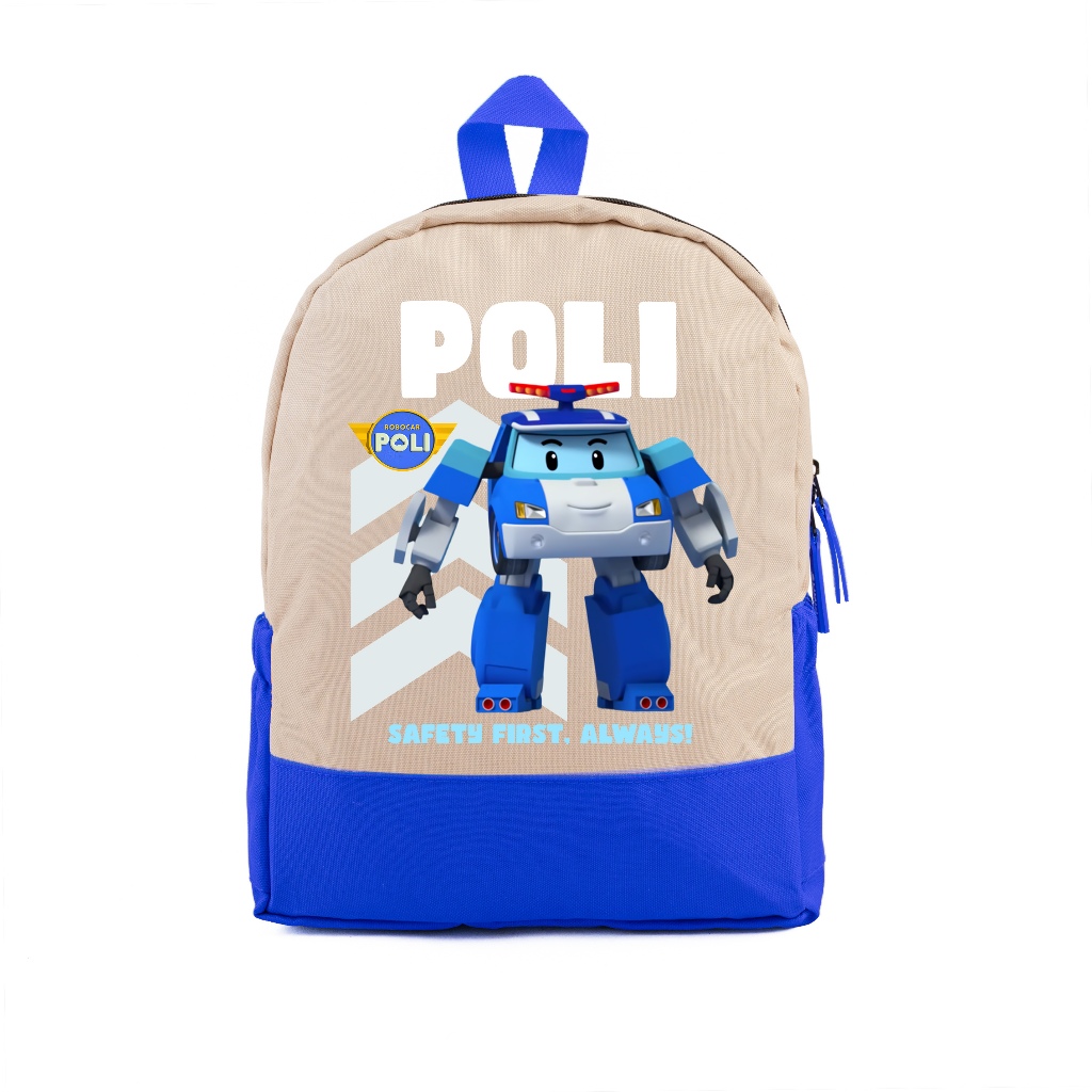 Tas Ransel Anak Laki-laki Backpack Anak Perempuan Karakter ROBOCAR POLI BIRU