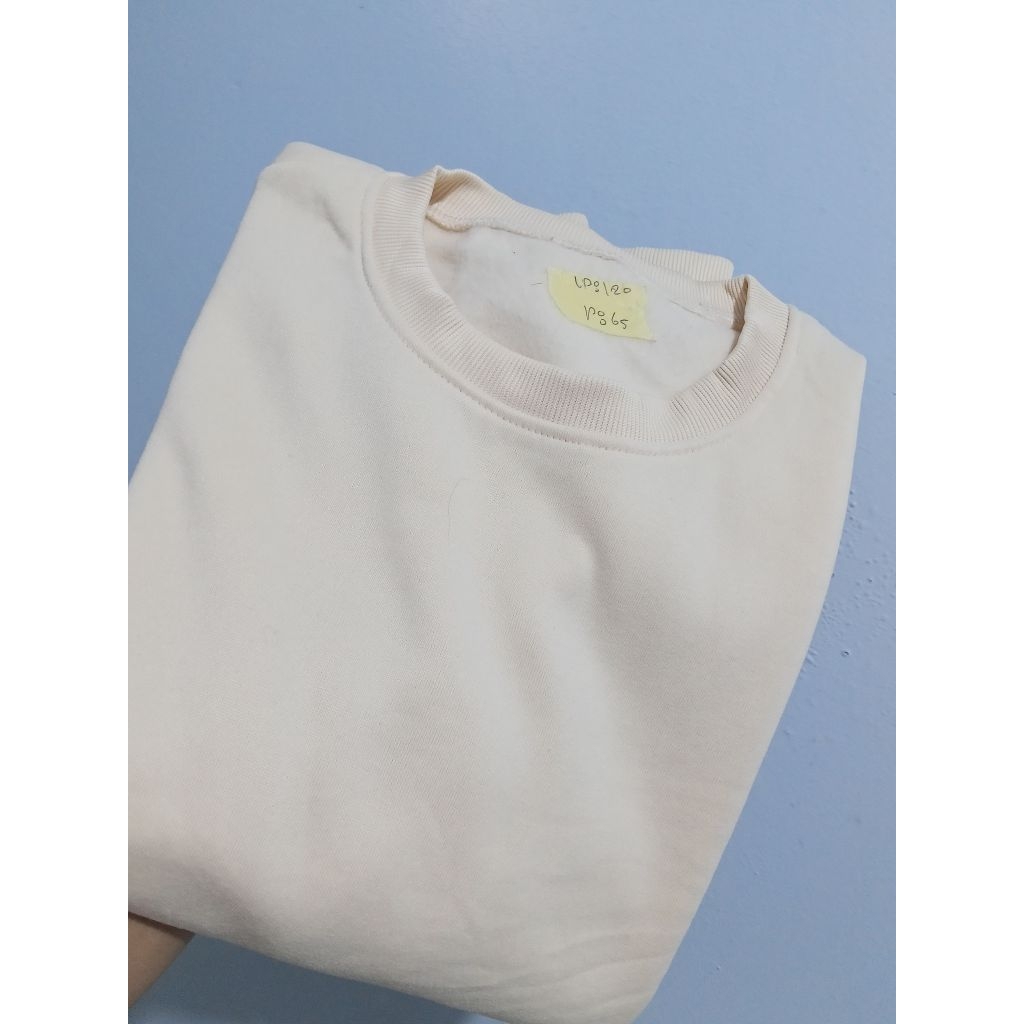CREWNECK TEBAL CREAM COKSU UNISEX CEWE COWO COD