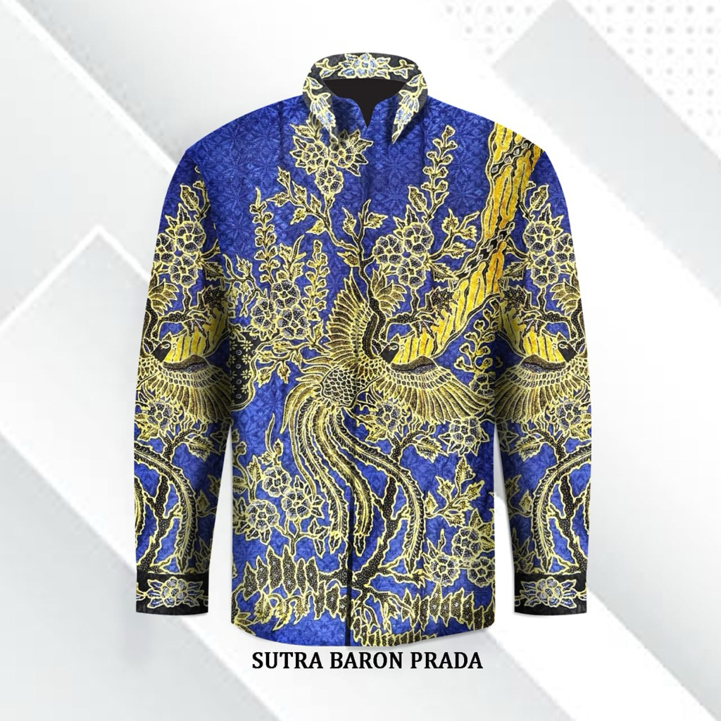Kain batik tulis sutra prada kemeja pria