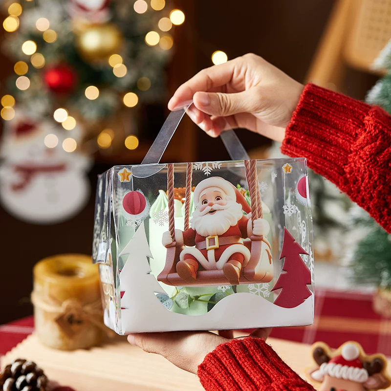 (1PCS) Kotak mika natal kotak kue natal box mika natal cake box natal mika box kue natal